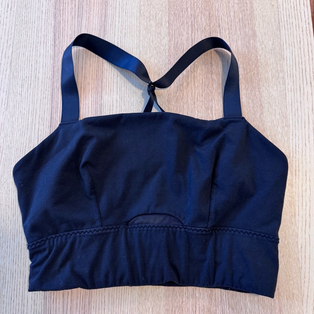 Athleta Black Sports Bra with Ventilation Mesh Detail